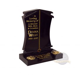 BL126 Jet Black Headstone