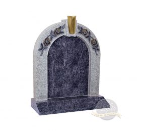 BL129 Silk Blue & Viscount White Headstone